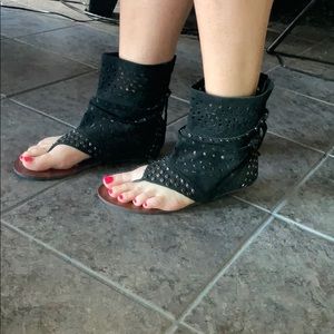 Naughty Monkey suede sandal booties